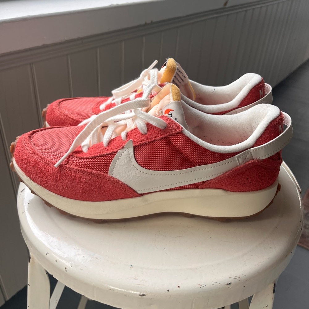 Red and White Sneakers